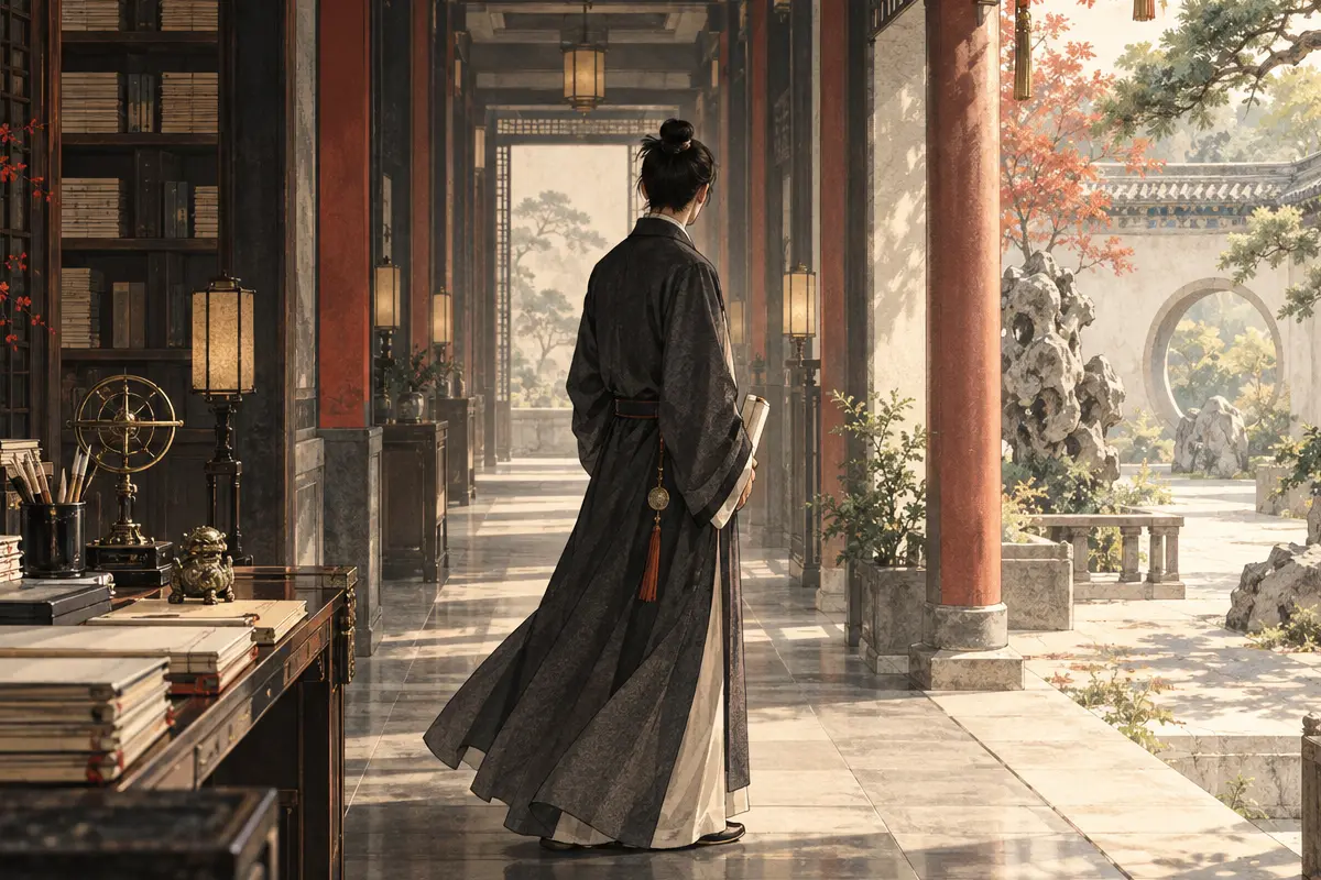 規整長廊盡頭出現自主選擇的出口,表現正官的秩序感與彈性邊界