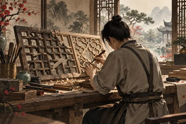创作者用刻刀调整旧有框架，表现伤官的辨析力与有分寸的表达