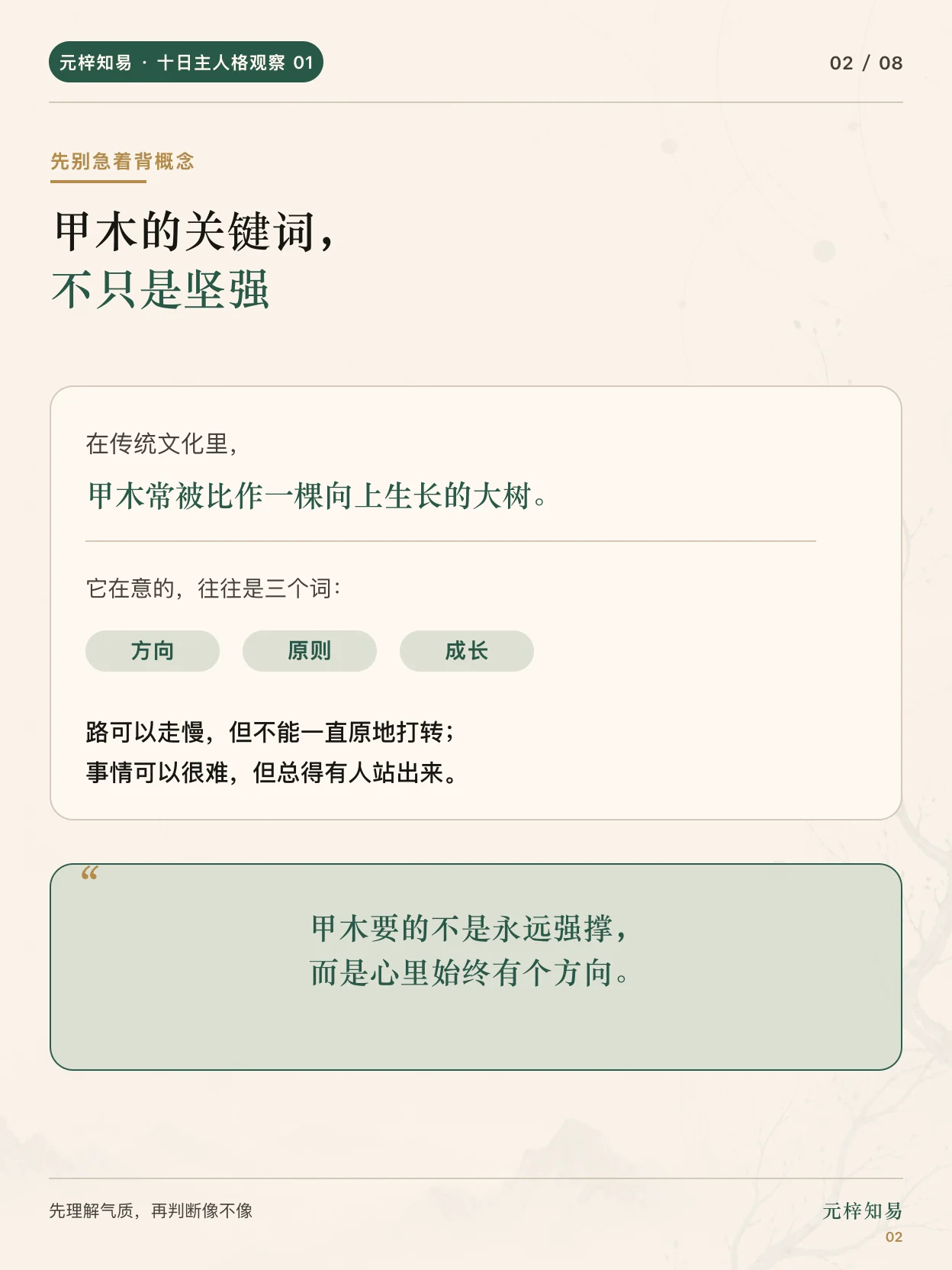 甲木的关键词不只是坚强